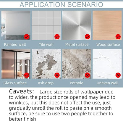 practicalWs Marble Wallpaper Granite White and Grey Paper Roll 23.6" x 118" Kitchen Countertop Cabinet Furniture is Renovated Thick PVC Easy to Remove Without Leaving Glue Upgrade