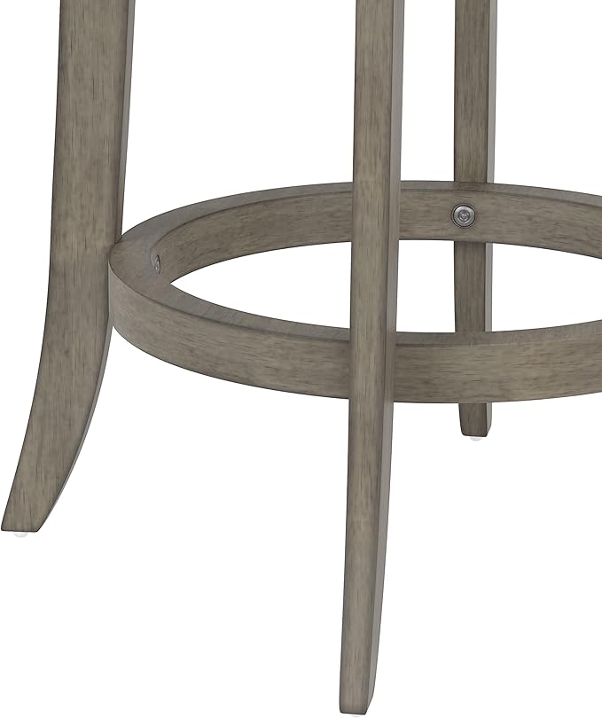 Hillsdale Presque Isle 26" Wood Swivel Counter Height Stool, Aged Gray