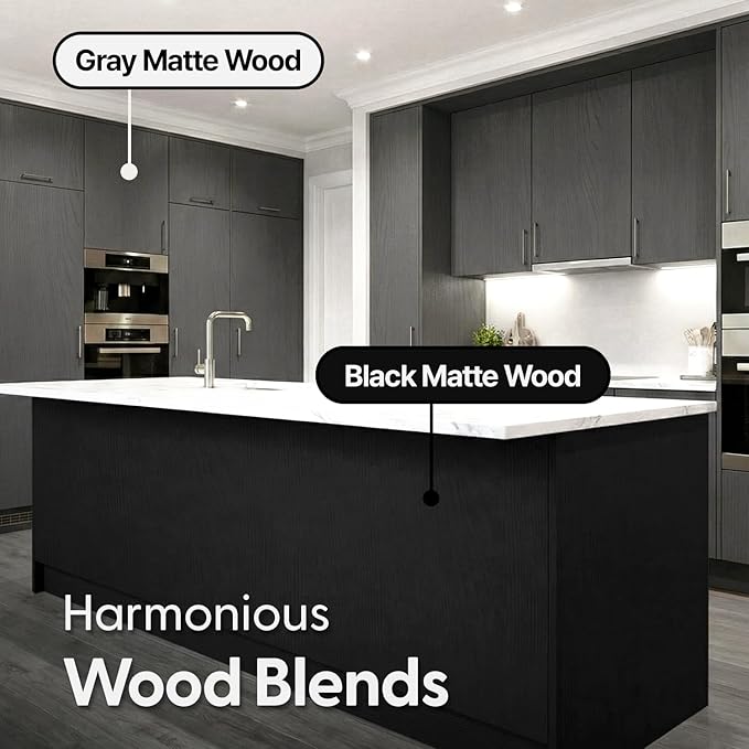 Gray Wood Grain Contact Paper, 17.3" x 118" Removable Peel and Stick Self Adhesive Matte Vinyl Wallpaper, Waterproof Decorative Film for Kitchen Cabinets Countertops