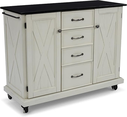 Seaside Lodge Black Granite Top Kitchen Cart by homestyles