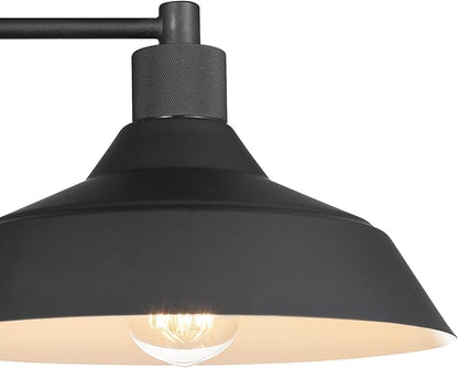 Globe Electric Modern Farmhouse Wall Sconce, Matte Black, 12 x 11 x 9 inches, Indoor/Outdoor, Kitchen, Porch Decor, 60W Bulb