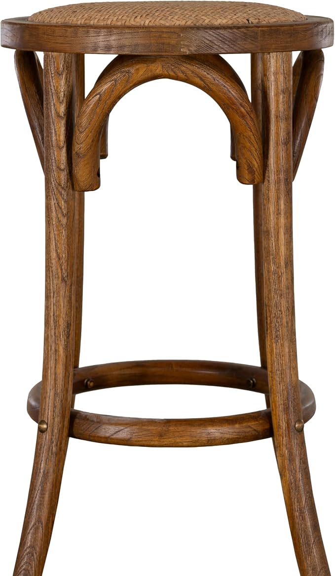 Linon Home Décor Tampa Walnut Backless Counter Stool,