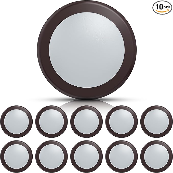 ECOELER 6 Inch Dimmable LED Disk Light, Round Flush Mount Recessed Retrofit Downlight, 16.5W 1000Lm, 3000K Warm White, Aluminum Baffle Bronze Trim, ETL & FCC Listed, 10 Pack