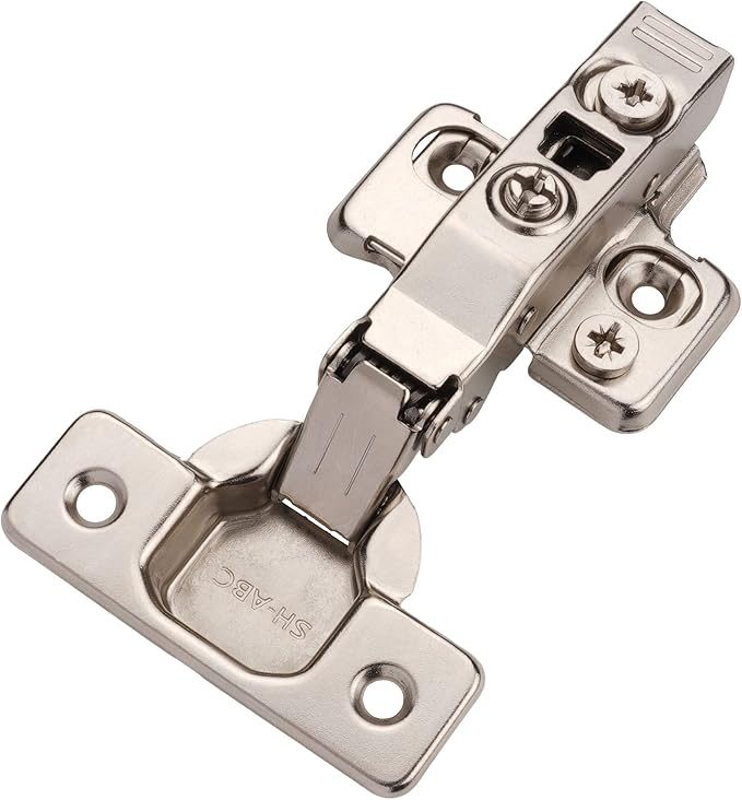 DecoBasics Full Overlay European Soft Close Cabinet Hinges for Kitchen Cabinets (24 Pcs) -105° Frameless Concealed Cabinet Door Hinge -13 Way Adjustability & Clip on Plate for Easy Installation