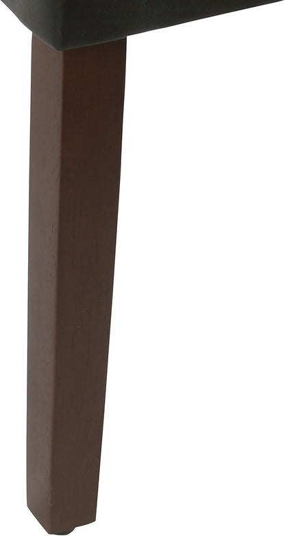 HomePop Parsons Dining Chair - Black Faux Leather (Set of 2)