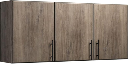 Prepac Elite 54" Wall Cabinet, Drifted Gray Storage Cabinet with 2 Adjustable Shelves, Storage for Pantry, Kitchen, Bathroom 12" D x 54" W x 24" H
