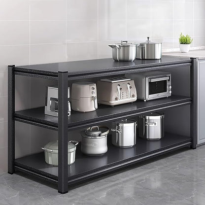 3 Tier Kitchen Island - Small Dining Table/Kitchen Table with Storage - Metal Table for Chefs Food Prep - Stable Steel Structure (Size : 70 * 45 * 80cm/28 * 18 * 32inches)