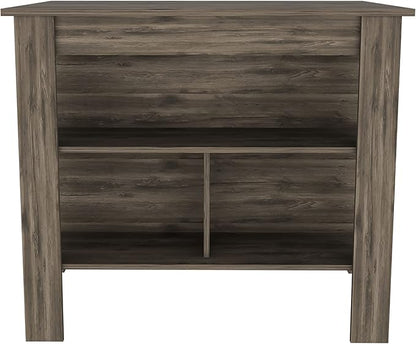 Modern Dining TableExpandable with Shelves Kitchen Island Counter Console Adjustable Sturdy Stable Easy Clean Luxury Living Decor,Brown