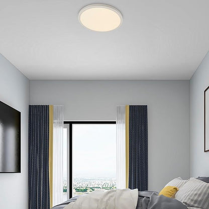 Maxxima 19 in. LED Flush Mount Ceiling Light Fixture - 2500 Lumens, 5 CCT 2700K/3000K/35000K/4000K/5000K, Round Color Selectable Panel Light, Dimmable, Suitable for Bathroom or Shower
