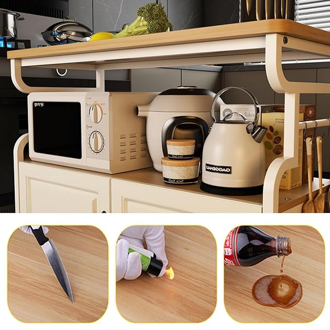 Kitchen Islands, Baker's Rack with Storages,Storage Cabinet, Buffet Cabinet, Multifunctional Storage Rack, Floor-Standing Multi-Tier Cabinet, Storages Table(A1,120cm/47.24in)