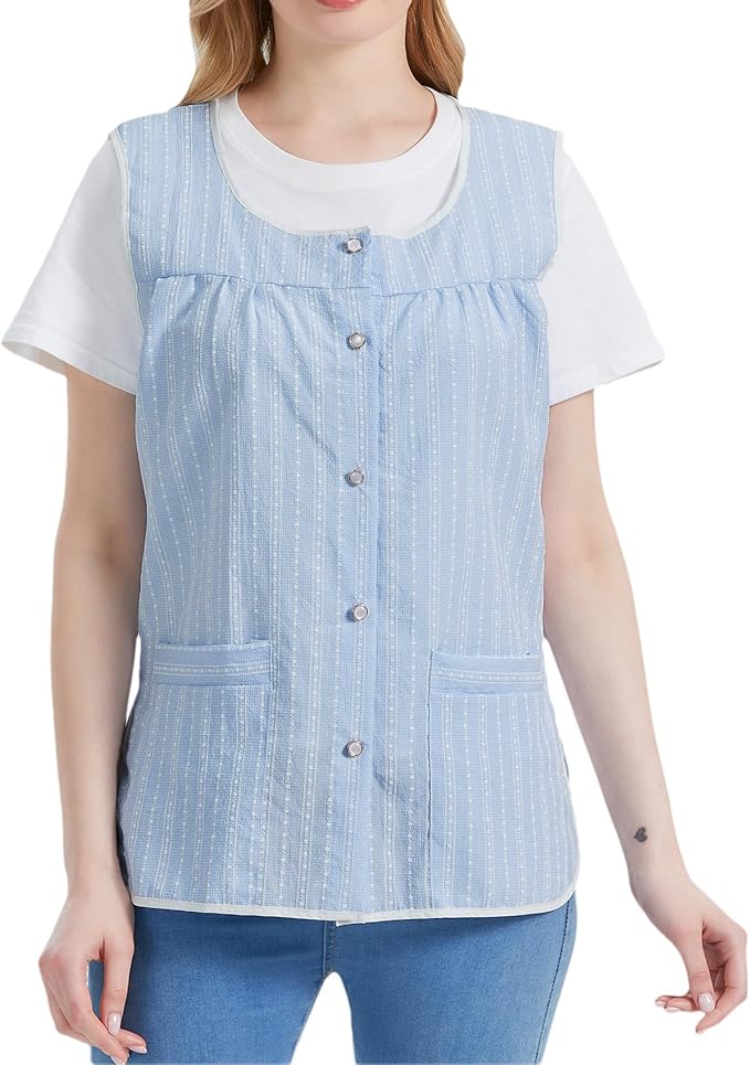 Nanxson Cobbler Aprons for Women with Pockets Smock Apron with Buttons for Cooking Chef Kitchen CF3152