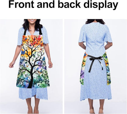 Apron Adjustable Waterproof with Two Deep Pockets Wowen men for Summer BBQ Pool Parties & Resorts