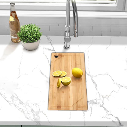 Bar Sink Undermount 9.5 X 18 inch,16 Gauge Stainless Steel Wet Bar Sink with Workstatin,Outdoor Small RV Sinks (9.5" X 18")