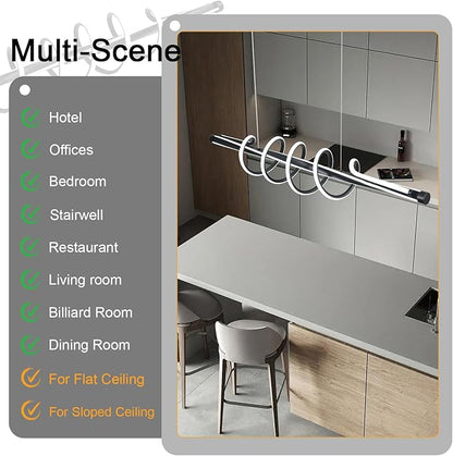 Led Chandelier,Dimmable Modern Led Chandelier for Dining Room Light Fixture with Remote,Led Pendant Light Kitchen Island Lighting Color Changing 3000K-6500K Hanging Ceiling light for Living Room