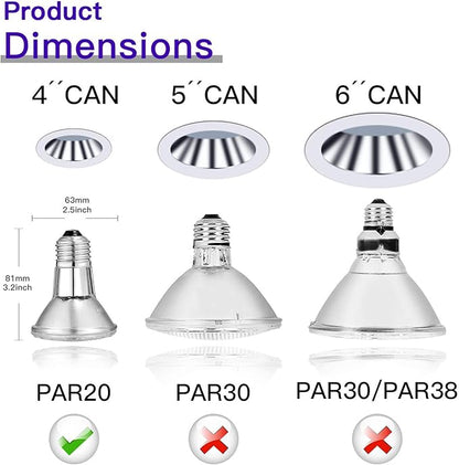 Par20 Halogen Bulbs 120V 39W, E26 Flood Light Bulb, Dimmable 546L Reflector Lamp Bulb 2700K Warm White for Track Lighting & Range Hood,12 Pack