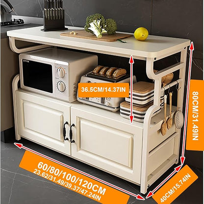 Kitchen Islands, Baker's Rack with Storages,Storage Cabinet, Buffet Cabinet, Multifunctional Storage Rack, Floor-Standing Multi-Tier Cabinet, Storages Table(A1,120cm/47.24in)