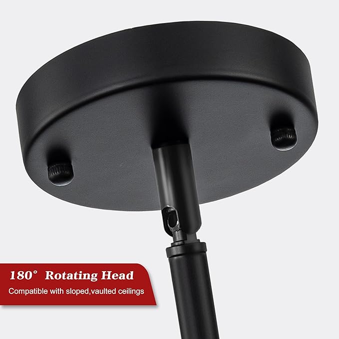 3-Light Crystal Ceiling Light, Black Semi Flush Mount Ceiling Lighting Fixture with Drum Shade, Dia 12" Lighting Fixtures for Hallway, Kitchen, Entryway, Bedroom, Laundry Room