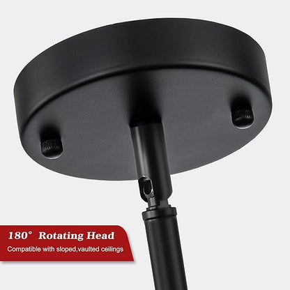 3-Light Crystal Ceiling Light, Black Semi Flush Mount Ceiling Lighting Fixture with Drum Shade, Dia 12" Lighting Fixtures for Hallway, Kitchen, Entryway, Bedroom, Laundry Room