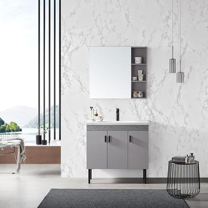 practicalWs Marble Paper Granite Gray/White Roll Kitchen Countertop Cabinet Furniture is Renovated Thick PVC Easy to Remove 17.71" x 393.7"