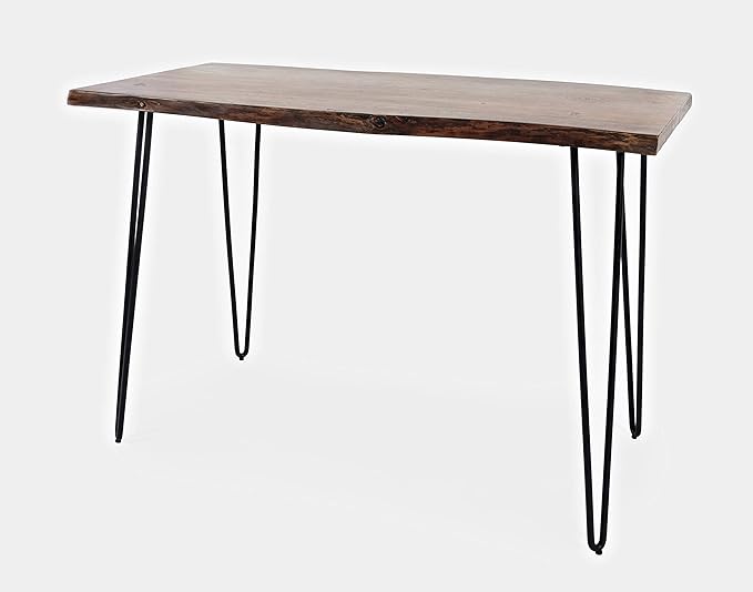 Jofran Nature's Edge 52" Farmhouse Dining Table - Solid Wood Counter Height Dining Table for Modern Homes, Chestnut
