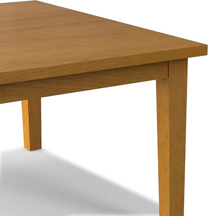 SIMPLIHOME Eastwood Dining Table - 54 inch Wide Solid Oak Veneer Square Table, Contemporary Style for Dining Room or Kitchen with Thick Top and Clean-Lined Legs, Seats 8
