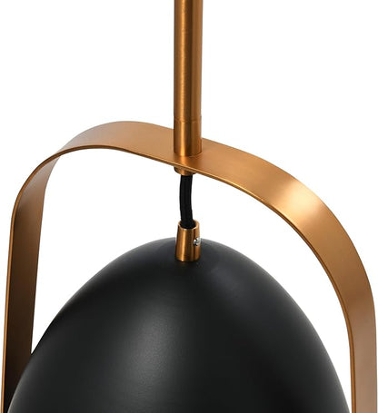 Zelda - 2-Tone Metal Ceiling Light, Black and Brushed Gold