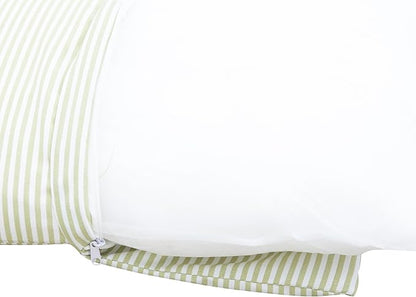 Linon Tobin Natural & White Dining Nook with Hidden Storage Spaces Includes Apple Green Cushion Set and Pillows