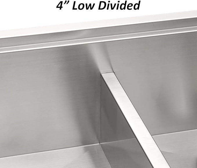 Sarlai 33 Farmhouse Sink Double Bowl - 33x22 Inch Farm Kitchen Sink Ledge Workstation Low Divide Two Basin 50/50 16 Gauge Stainless Steel Apron Front Farmer Sinks with Accessories