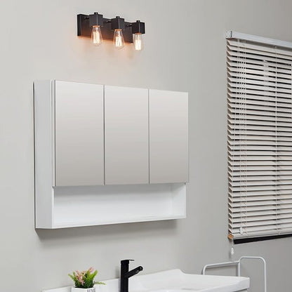 GLOBE Electric 63000005 18" 3-Light Vanity Light, Matte Black