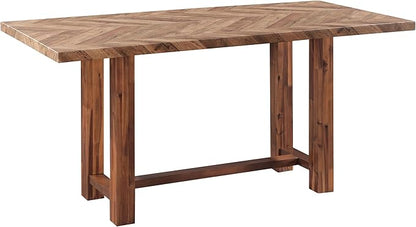 Acme Gilsea Acacia Wood Rectangular Counter Height Table in Brown