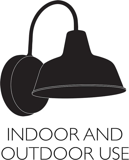 Design House Mason Farmhouse Gooseneck Barn Light, Outdoor Exterior Porch or Patio Wall Light Fixture, Oil Rubbed Bronze, 8 Inch Diameter, 2-Pack, 589218-ORB