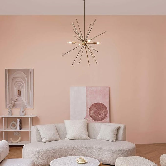 GLOBE Electric Novogratz x 65781 Celeste 4-Light Chandelier, Matte Brass, Bulb Not Included