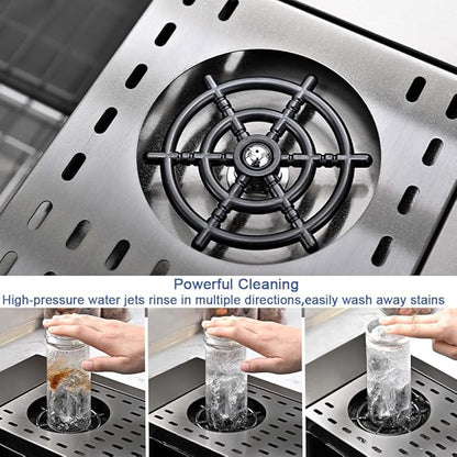 Black Kitchen Sink with Glass Rinser-Hovheir 31x20 Drop In Kitchen Sink Top Mount Workstation Sinks 16 Gauge Black Stainless Steel Single Bowl Deep Sinks with Cutting Board