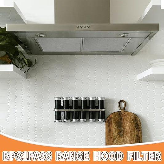 BPS1FA36 Aluminum Range Hood Vent Filter for Broan Nutone Allure 36" QS1 WS1 WS2 Range Hood Grease Filters Replacement 5 Layers, 17-1/4"X 11-3/4"X 3/8" 2 Pack