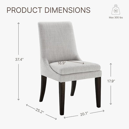 KISLOT Upholstered Dining Chairs Modern Sidechair Performance Fabric High Back Armlesschair for Diningroom Kitchen,Linen,Set of 4(2 Box)