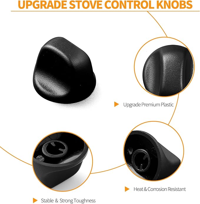 atgestore 2 Pcs Upgraded S99360232 Range Hood Knob Replacement for Broan Range Parts S600348 Black Fan and Light Knobs Broan Range Hood Switch Plastic Control Knobs Nutone Range Vent Hood Knobs