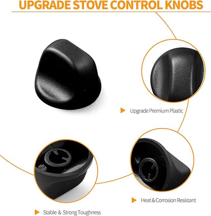 atgestore 2 Pcs Upgraded S99360232 Range Hood Knob Replacement for Broan Range Parts S600348 Black Fan and Light Knobs Broan Range Hood Switch Plastic Control Knobs Nutone Range Vent Hood Knobs