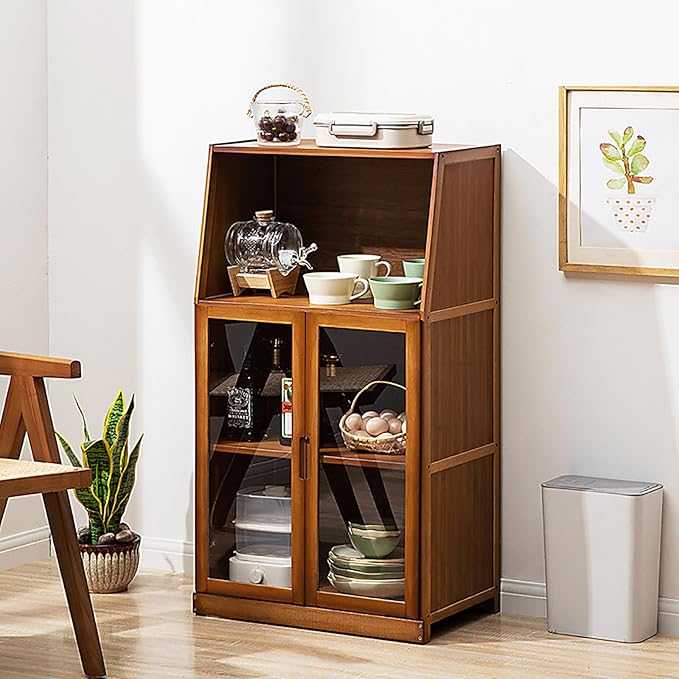 JSDMBD Kitchen Storage Cupboard, Pantry and Freestanding Cabinets, Dustproof and Easy to Clean, Kitchen Island for Spices, Pots and Pans, Storage Shelf for Kitchen, Living Room and Dinning Room