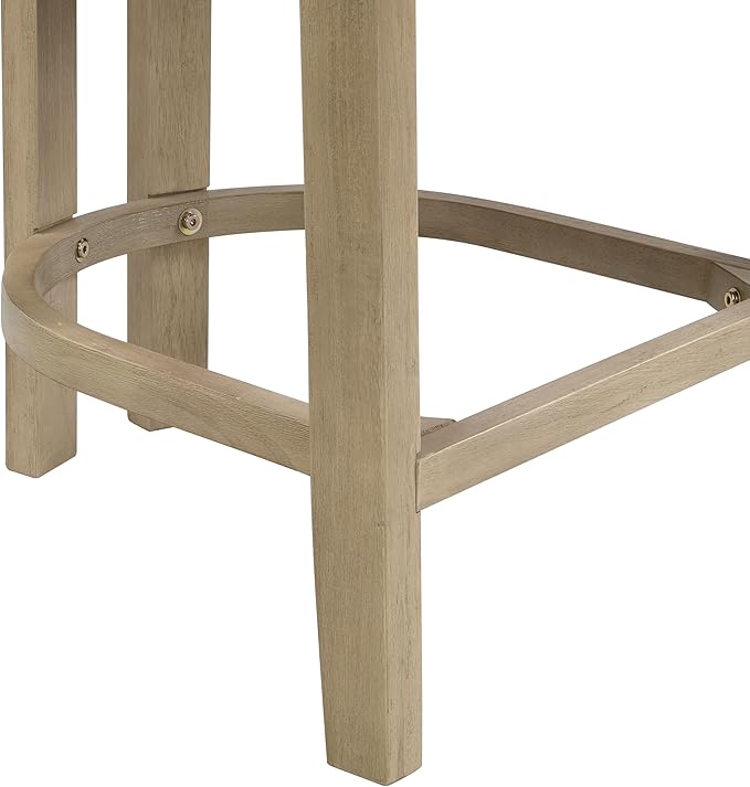 Christopher Knight Home Minso Bar Table and Chairs Set of 2, 3 Piece Bar Table Set with Upholstered Counter Stool, Rubberwood Counter Height Dining Set for 2, Light Ash+Beige