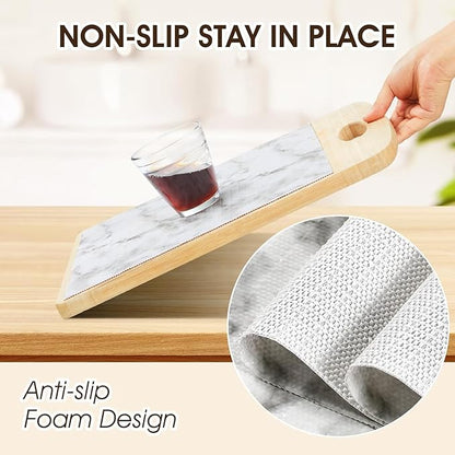 Coavas Shelf and Drawer Liner, Non Slip Extra Grip Non Adhesive Waterproof Thickened Cabinet Mat, Easy Cut for Kitchen Pantry Bathroom Dresser Cupboard (Marble, 17.5IN x 10FT)