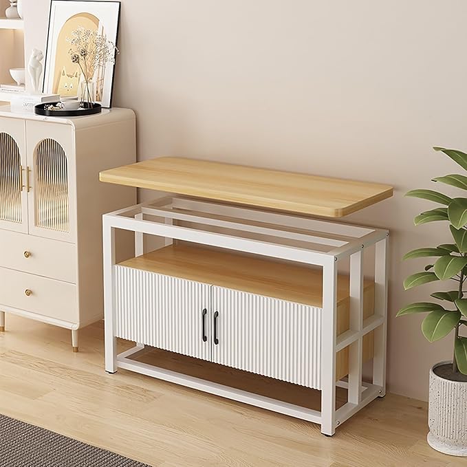 Kitchen Island with Storage, Coffee Bar Cabinet/Bakers Racks for Kitchens; Dining Room Furniture Cabinet, Modern Sideboard Buffet Cabinets for Dining Room, Bathroom, Entryway(B,80x40cm/31.5x15.75in)
