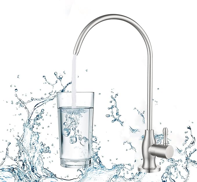 Drinking Water Faucet, for Under Sink Water Filter System Kitchen Bar Sink Drinking Water Faucet, Drinking Water Dispenser Brushed Nickel