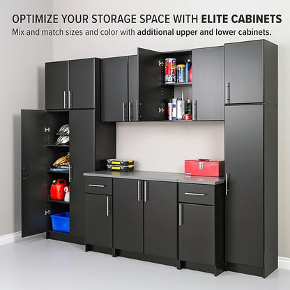 Prepac Elite 16" Stackable Wall Cabinet in Black