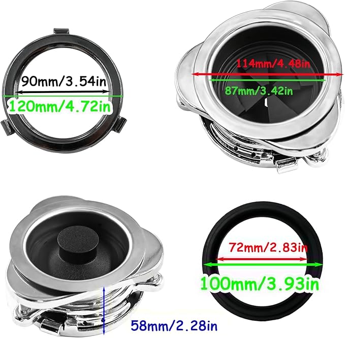 Garbage Disposal Flange Kit and Stopper for InSinkErator,3 Bolt Mount Stainless Steel Kitchen Sink Flange Parts with Stopper Compatible with InSinkErator Models Garbage Disposal(114mm)