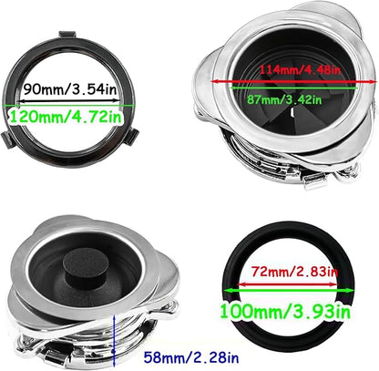 Garbage Disposal Flange Kit and Stopper for InSinkErator,3 Bolt Mount Stainless Steel Kitchen Sink Flange Parts with Stopper Compatible with InSinkErator Models Garbage Disposal(114mm)