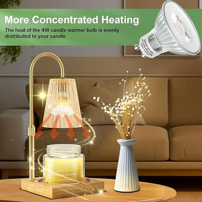 SerBion Halogen Light Bulbs 2 Pin - Gu10 Bulb MR16 Shape, Long Lasting, 6 Packs (4, Watts)