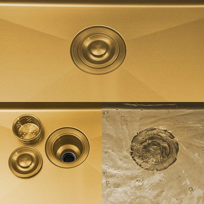 SHACO Gold 15 x 20 Inch Drop In Bar Sink, 16 Gauge Stainless Steel Topmount Small Kitchen Single Basin Sink for Wet Prep RV Laundry with Dish Grid & Drain, 15x20 Top Mount