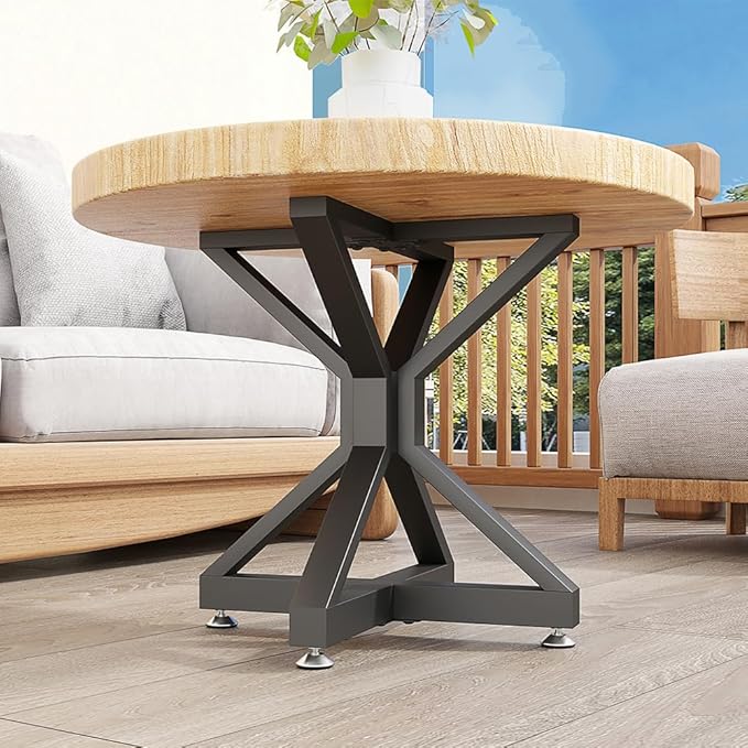 Metal Dinning Table Base with Suction Cups, Heavy-Duty Pedestal Desk Legs for Marble,Glass,Wood Top, Modern Coffee Table Legs for Kitchen,Home,Restaurant