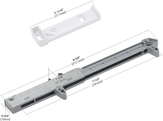 2-Pack Rok Hardware Soft Close for Wood Drawers/Soft Close Drawer Adapter/Add-On/Retrofit (White), SCD104W
