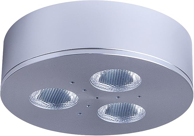 Armacost Lighting TriVue Warm-White (2700K) Dimmable LED Puck Light, Silver Aluminum Finish, 213310
